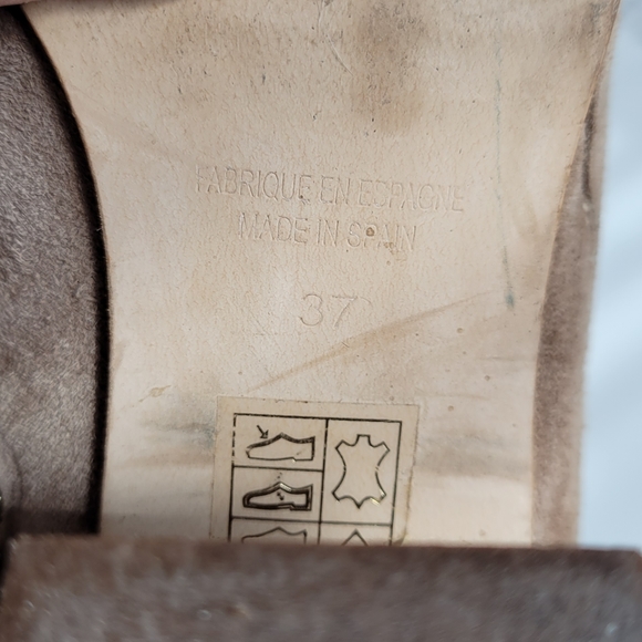 FREE PEOPLE Tan Suede Block Heel Boots - Picture 12 of 14